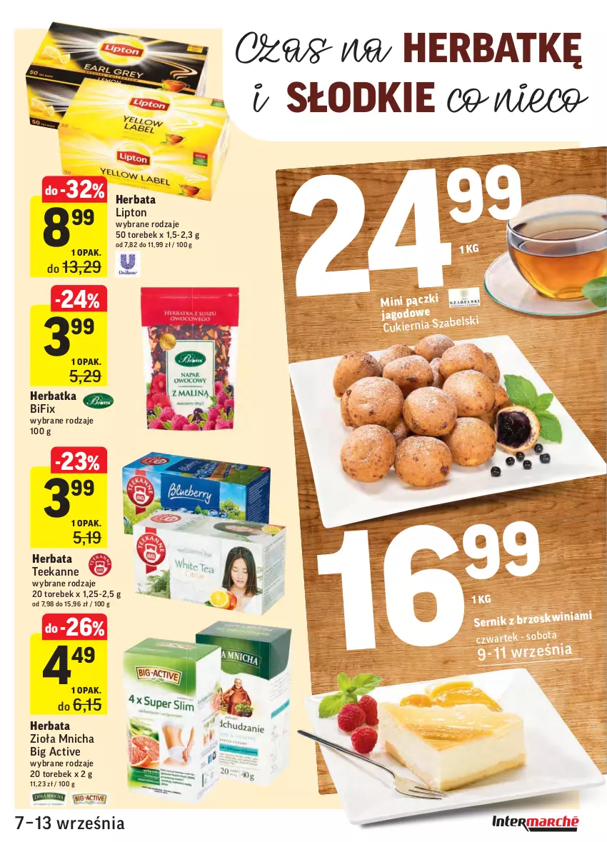 Gazetka promocyjna Intermarche - Gazetka promocyjna - ważna 07.09 do 13.09.2021 - strona 29 - produkty: Cukier, Herbata, Lipton, Ser, Teekanne