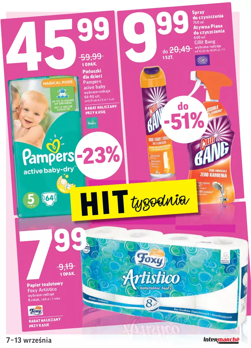 Gazetka promocyjna Intermarche - Gazetka promocyjna - ważna 07.09 do 13.09.2021 - strona 33 - produkty: Cillit Bang, Dzieci, Foxy, Pampers, Papier