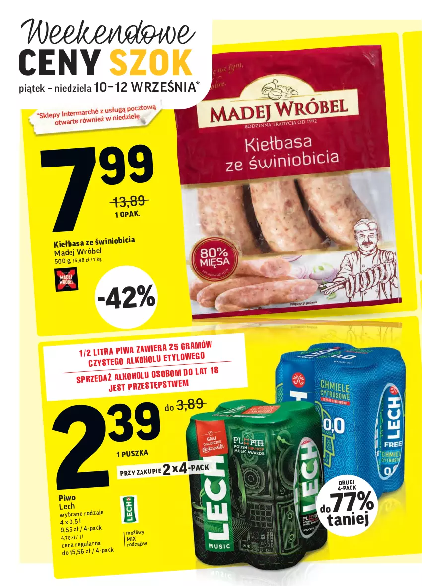 Gazetka promocyjna Intermarche - Gazetka promocyjna - ważna 07.09 do 13.09.2021 - strona 39 - produkty: BIC, Madej Wróbel, Piwo