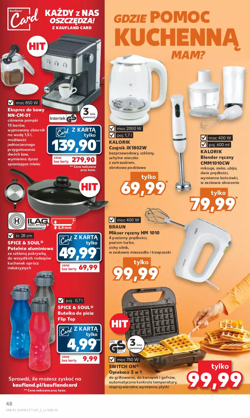 Gazetka promocyjna Kaufland - Gazetka tygodnia - ważna 04.05 do 10.05.2023 - strona 48 - produkty: Blender, Blender ręczny, Braun, Czajnik, Grill, Mikser, Mikser ręczny, Mleko, Patelnia, Ser, Top