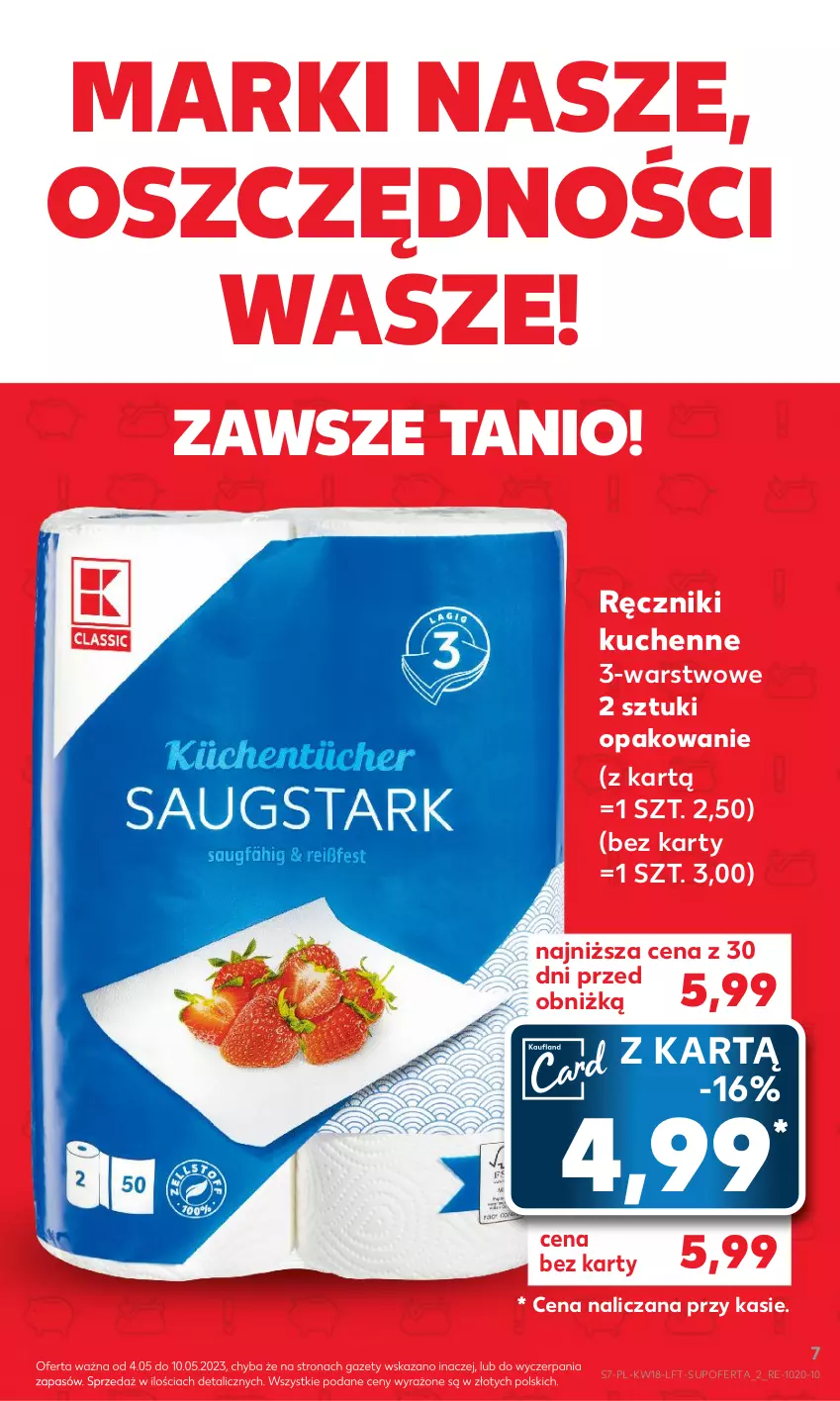 Gazetka promocyjna Kaufland - Gazetka tygodnia - ważna 04.05 do 10.05.2023 - strona 7 - produkty: Ręcznik