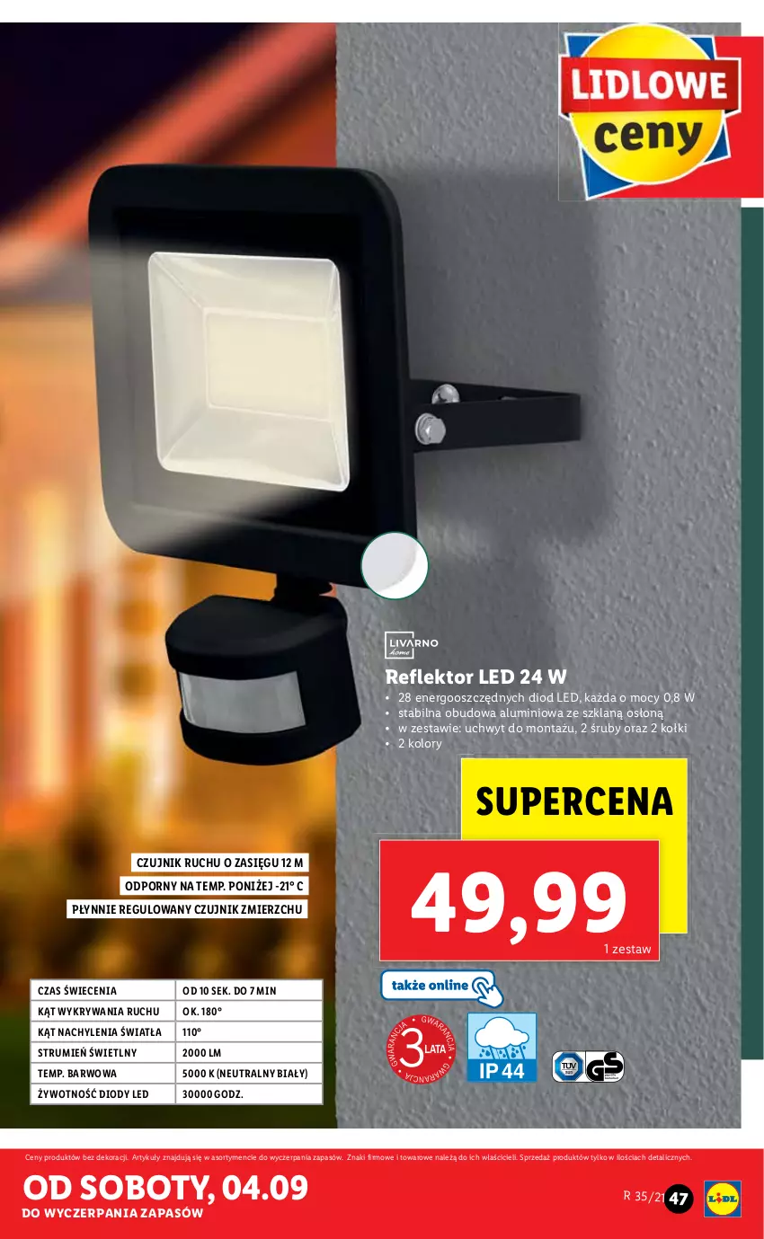 Gazetka promocyjna Lidl - GAZETKA - ważna 30.08 do 04.09.2021 - strona 47 - produkty: Por, Reflektor, Reflektor LED, Rum