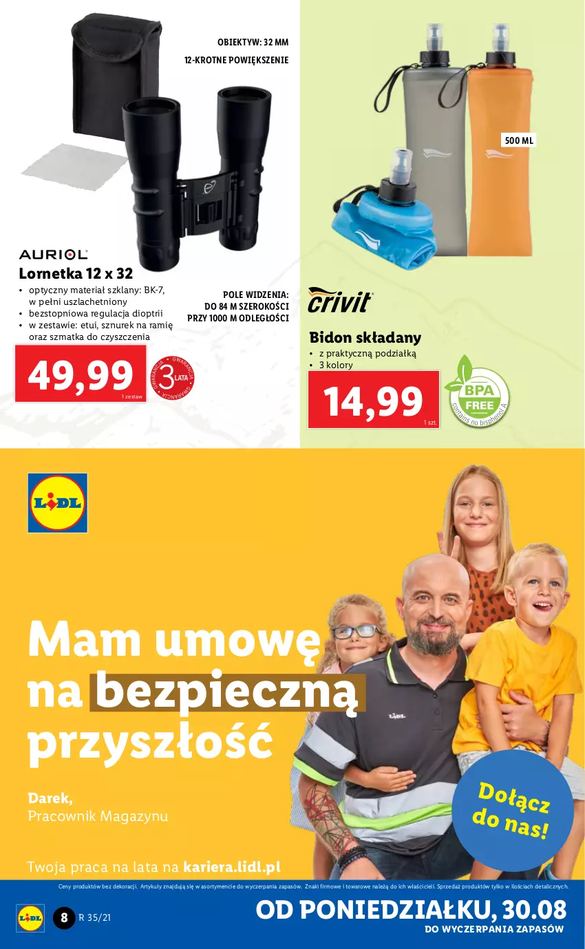 Gazetka promocyjna Lidl - GAZETKA - ważna 30.08 do 04.09.2021 - strona 8 - produkty: Lornetka, Obiektyw, Piec, Sznurek, Top