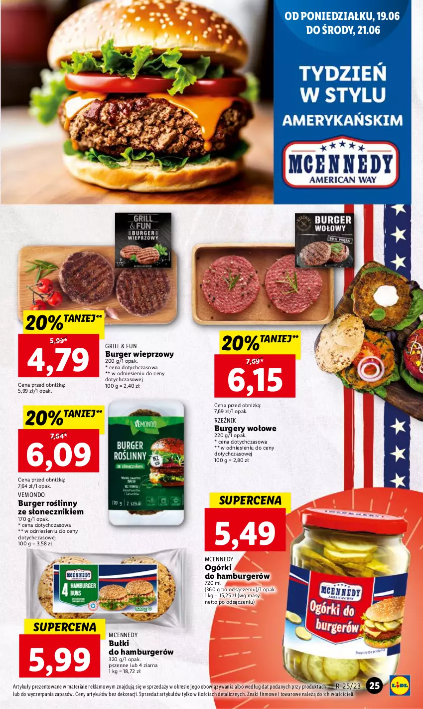 Gazetka promocyjna Lidl - GAZETKA - ważna 19.06 do 21.06.2023 - strona 33 - produkty: Burger, Grill, Hamburger