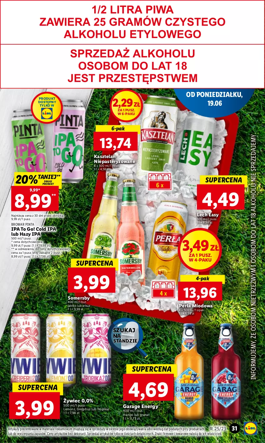 Gazetka promocyjna Lidl - GAZETKA - ważna 19.06 do 21.06.2023 - strona 39 - produkty: Arbuz, Gra, Granat, Kasztelan, Mango, Perła, Somersby