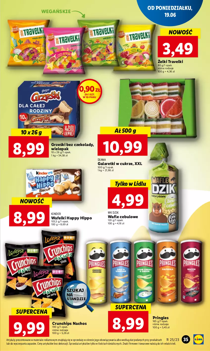 Gazetka promocyjna Lidl - GAZETKA - ważna 19.06 do 21.06.2023 - strona 45 - produkty: Crunchips, Gala, Galaretki, Grześki, HiPP, Kinder, Pringles