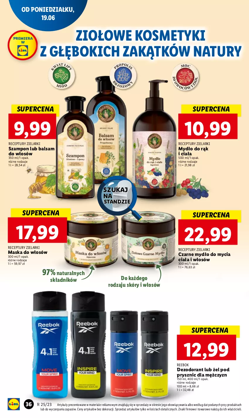 Gazetka promocyjna Lidl - GAZETKA - ważna 19.06 do 21.06.2023 - strona 46 - produkty: Dezodorant, Maska, Maska do włosów, Mydło, Szampon