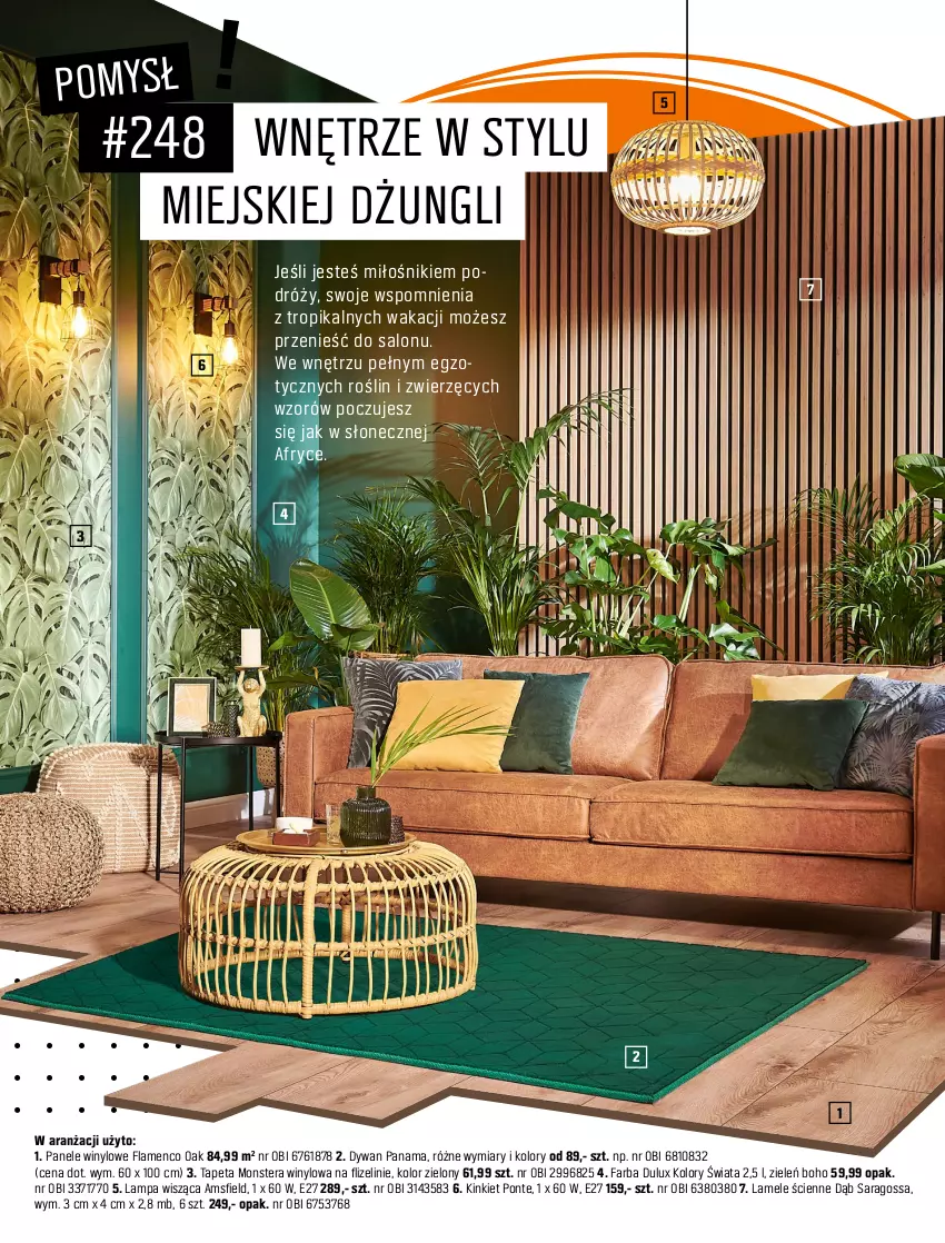 Gazetka promocyjna Obi - Gazetka OBI - ważna 31.05.2021 do 28.02.2023 - strona 22 - produkty: Dulux, Dywan, Fa, Flora, Lampa, Lampa wisząca, Regał, Tapeta, Tapety, Tera