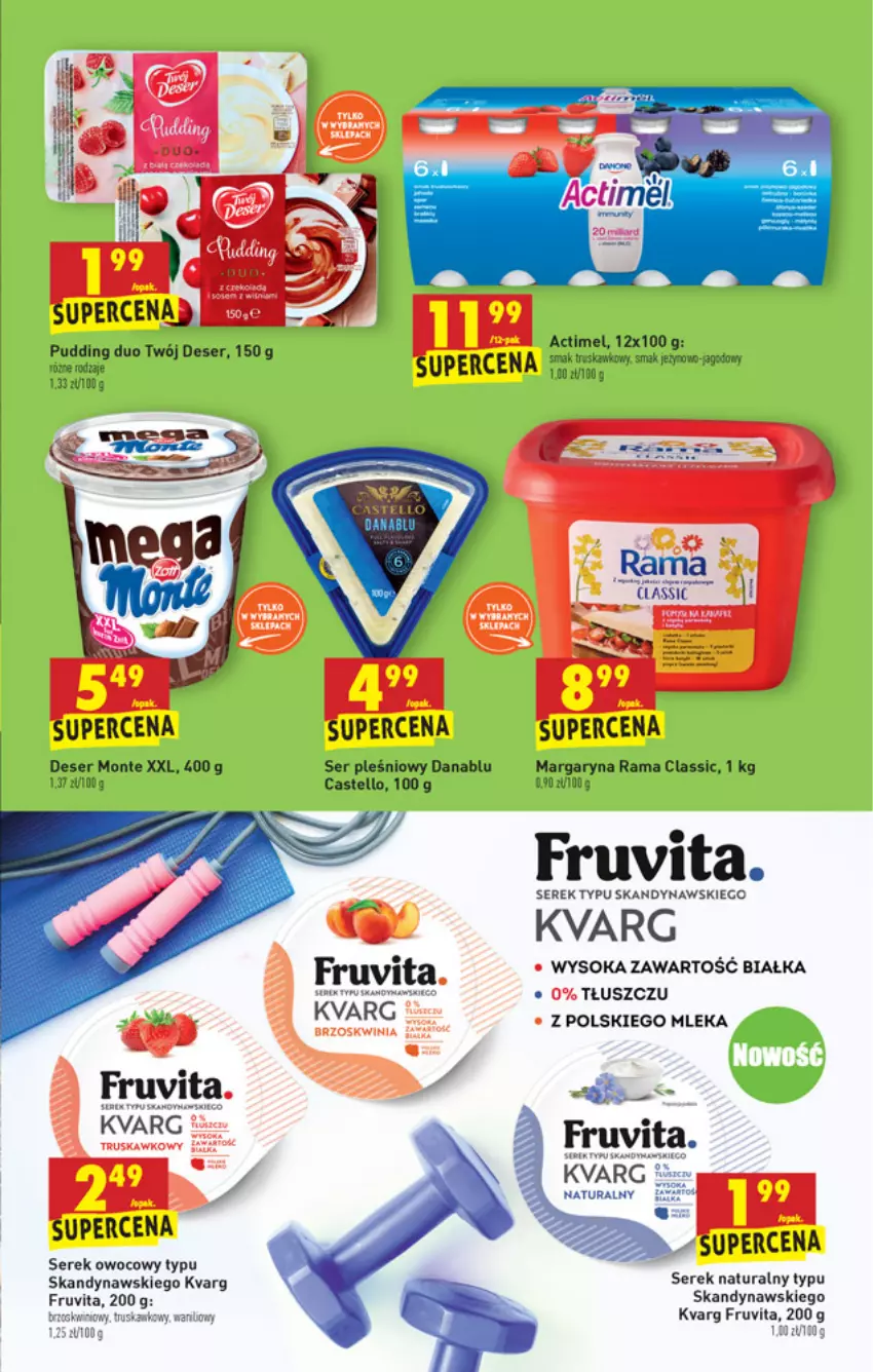 Gazetka promocyjna Biedronka - W tym tygodniu - ważna 18.02 do 24.02.2021 - strona 37 - produkty: Actimel, Deser, Margaryna, Monte, Pudding, Rama, Ser, Ser pleśniowy, Serek, Serek naturalny, Sok