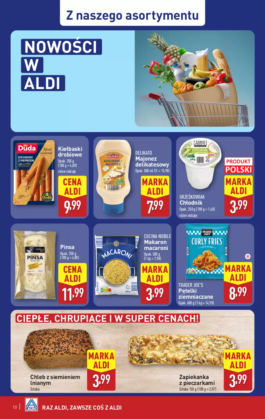 Gazetka promocyjna Aldi - Pełna oferta - ważna 16.06 do 21.06.2025 - strona 10 - produkty: Chleb, Majonez, Makaron, Piec, Pieczarka, Zapiekanka