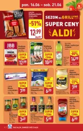 Gazetka promocyjna Aldi - Pełna oferta - Gazetka - ważna od 21.06 do 21.06.2025 - strona 12 - produkty: Mozzarella, Majonez, Ketchup, Sos, Sok, Mus, Sokołów, Bell, Winiary, Lurpak, Bella, Pudliszki, Kamis, Masło, Kiełbasa, Musztarda, Kiełbasa śląska