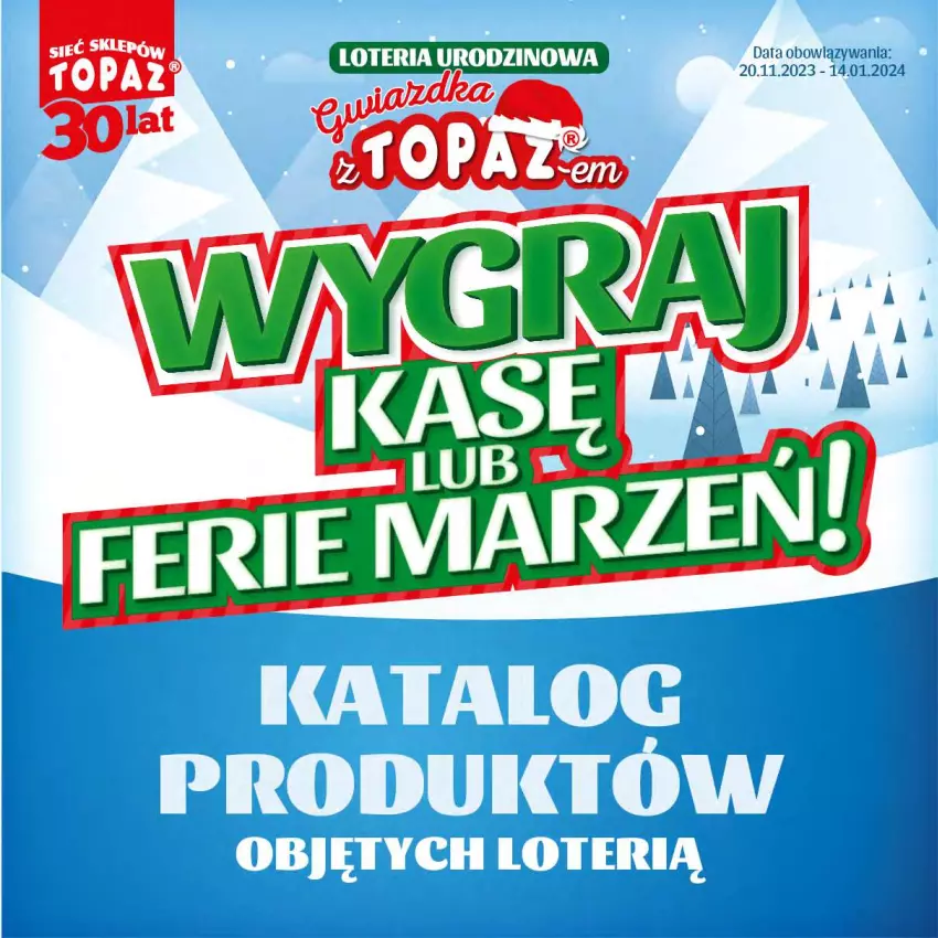 Gazetka promocyjna Topaz - Gazetka - ważna 20.11.2023 do 14.01.2024 - strona 1