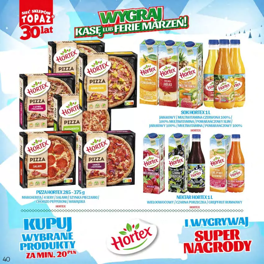 Gazetka promocyjna Topaz - Gazetka - ważna 20.11.2023 do 14.01.2024 - strona 40 - produkty: Grejpfrut, Hortex, Por, Rubin, Ser, Sok