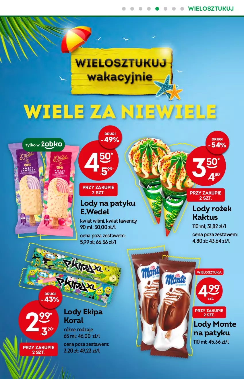 Gazetka promocyjna Żabka - ważna 22.06 do 28.06.2022 - strona 12 - produkty: Kaktus, Lody, Monte