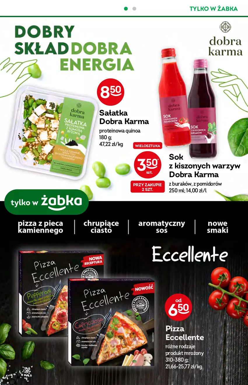 Gazetka promocyjna Żabka - ważna 22.06 do 28.06.2022 - strona 34 - produkty: Pizza, Quinoa, Sałat, Sałatka, Sok, Sok z kiszonych warzyw