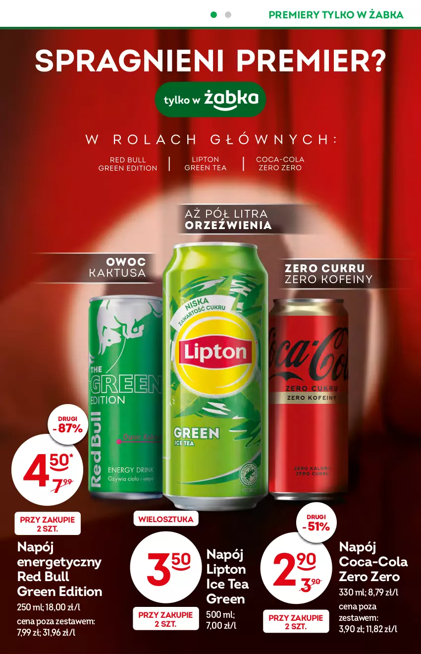 Gazetka promocyjna Żabka - ważna 22.06 do 28.06.2022 - strona 4 - produkty: Coca-Cola, Ice tea, Lipton, Napój, Napój energetyczny, Red Bull