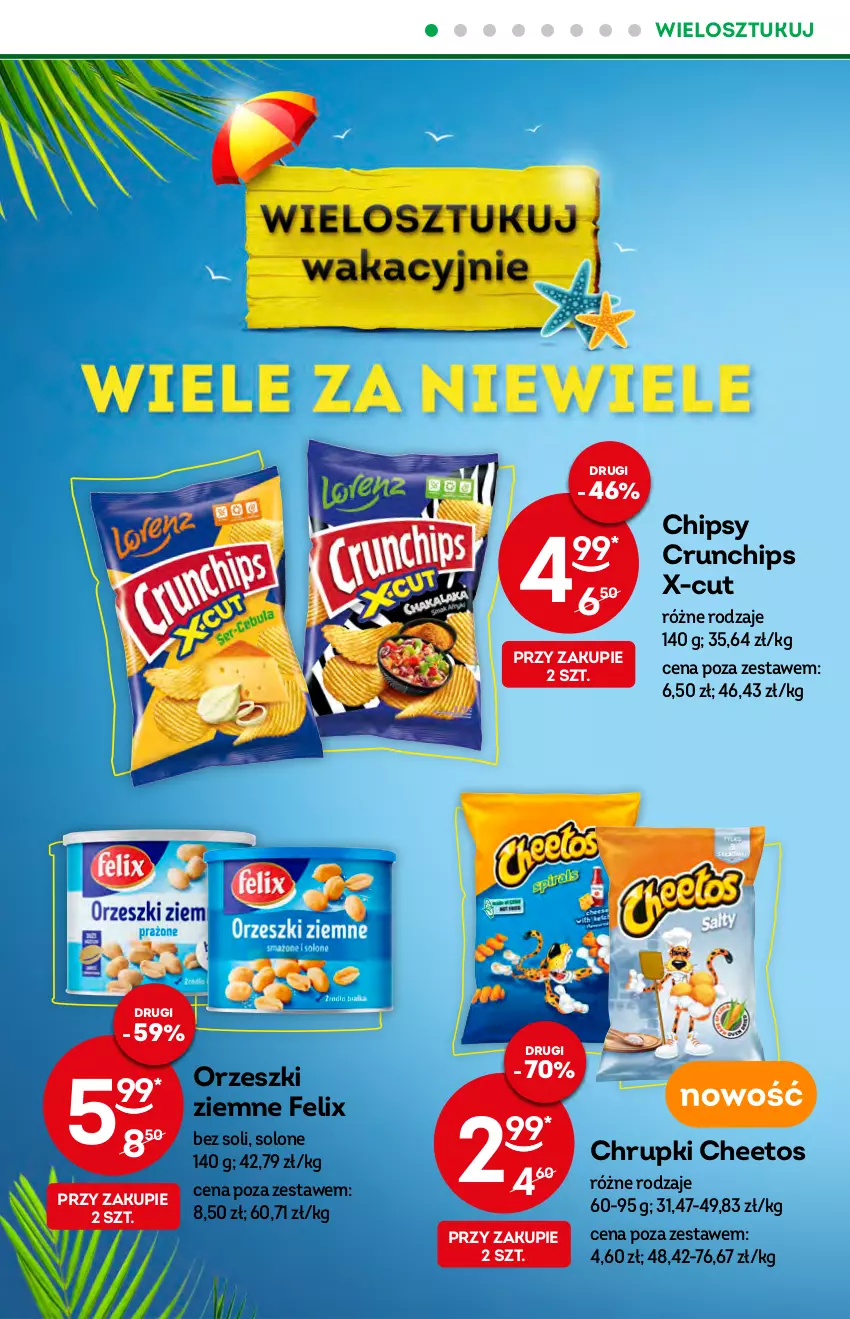 Gazetka promocyjna Żabka - ważna 22.06 do 28.06.2022 - strona 8 - produkty: Cheetos, Chipsy, Chrupki, Crunchips, Felix, Orzeszki, Orzeszki ziemne