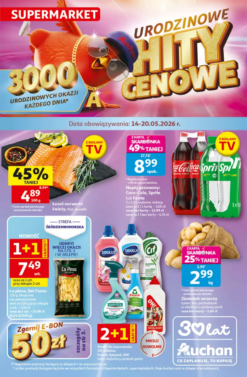 Gazetka promocyjna Auchan - Gazetka 30 Lat Supermarket Auchan - ważna 14.05 do 20.05.2026 - strona 1 - produkty: Fa