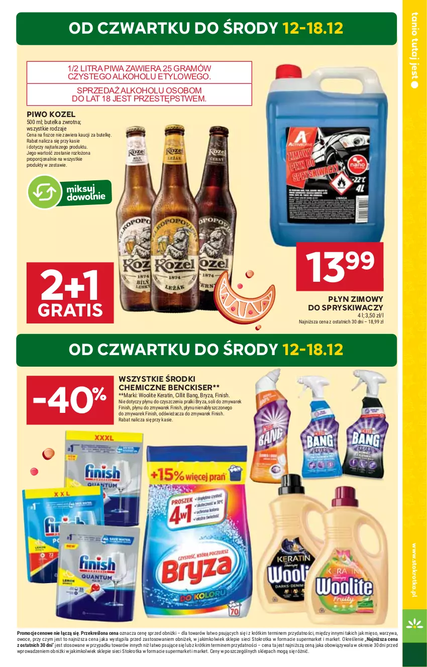 Gazetka promocyjna Stokrotka - Market - ważna 12.12 do 18.12.2024 - strona 3 - produkty: Gra, HP, Kozel, Piwa, Piwo, Płyn zimowy, Ser