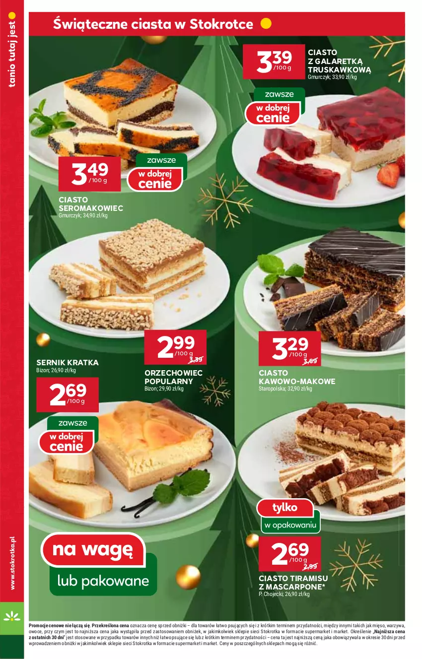 Gazetka promocyjna Stokrotka - Market - ważna 12.12 do 18.12.2024 - strona 6 - produkty: Ciasto z galaretką, Gala, HP, Makowiec, Mascarpone, Ser