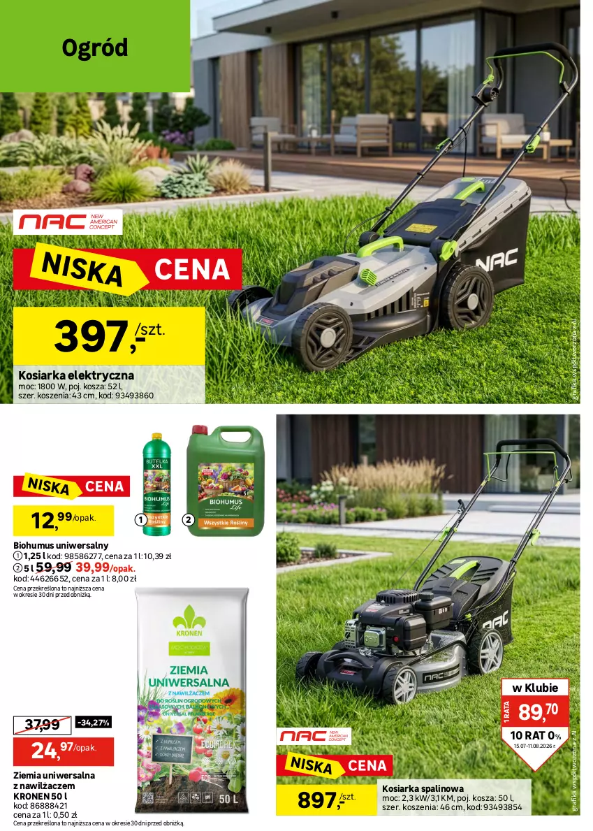 Gazetka promocyjna Leroy Merlin - Gazetka Leroy Merlin - ważna 15.07 do 11.08.2026 - strona 30 - produkty: Biohumus, Gra, Grafika, Grill, Grill gazowy, Kosiarka, Kosz, Mus, Ogród, Pojemnik, Pokrowiec