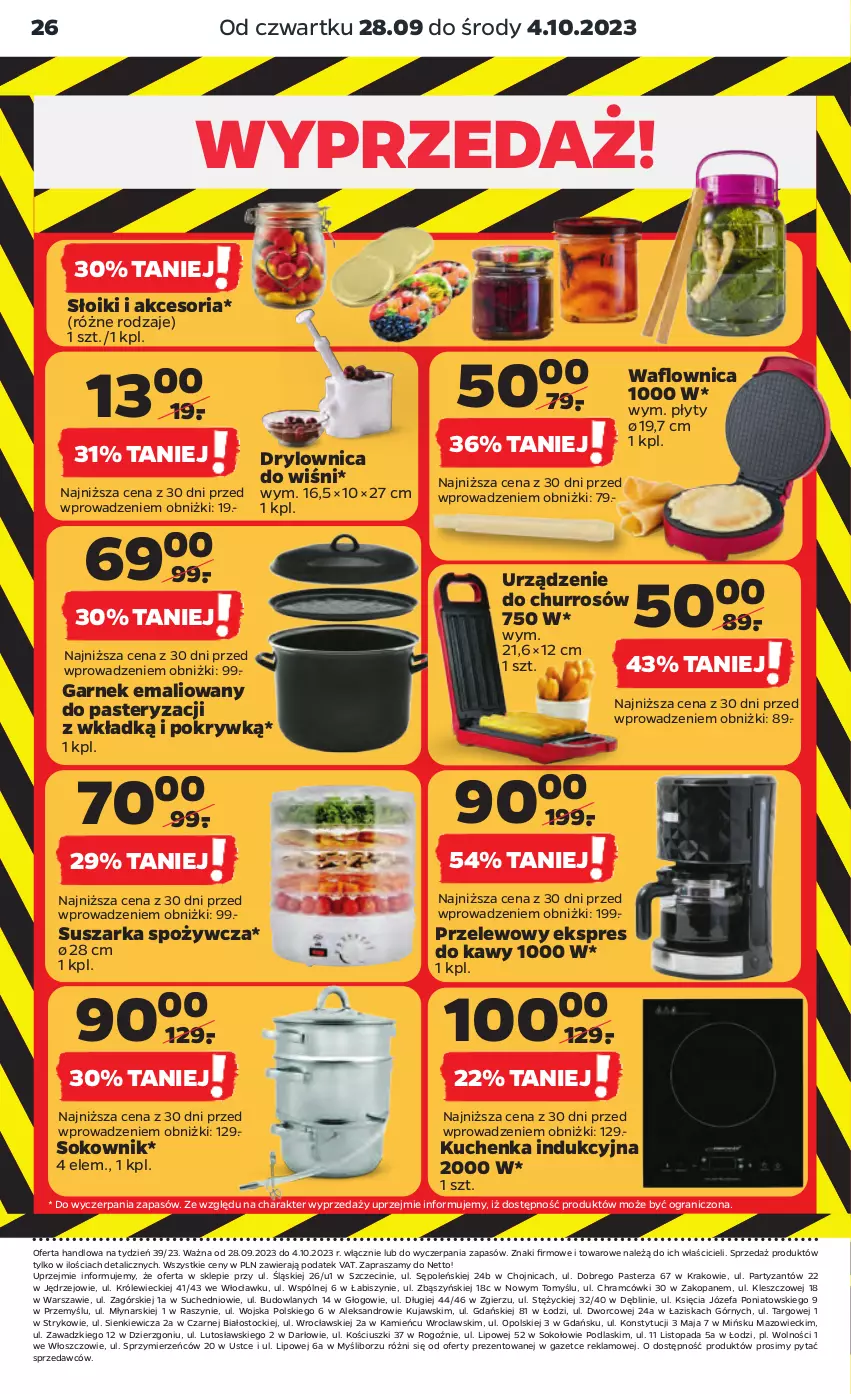 Gazetka promocyjna Netto - Akcesoria i dodatki - ważna 28.09 do 04.10.2023 - strona 10 - produkty: Fa, Garnek, Gra, Kujawski, Podlaski, Sok, Stock, Suszarka, Top