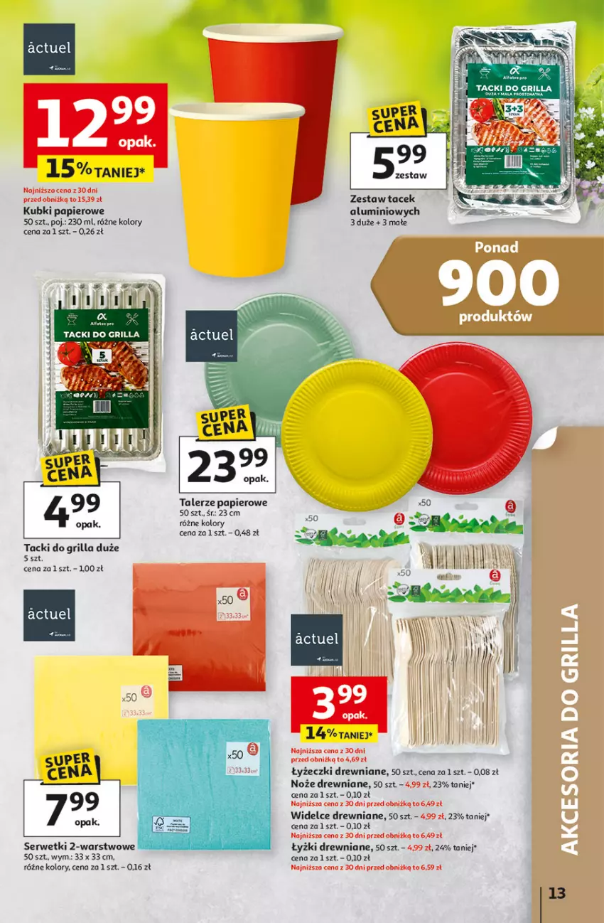 Gazetka promocyjna Auchan - Gazetka 30 Lat Hipermarket Auchan - ważna 23.04 do 28.04.2026 - strona 13 - produkty: Grill, Noż, Papier, Ser, Serwetki, Talerz