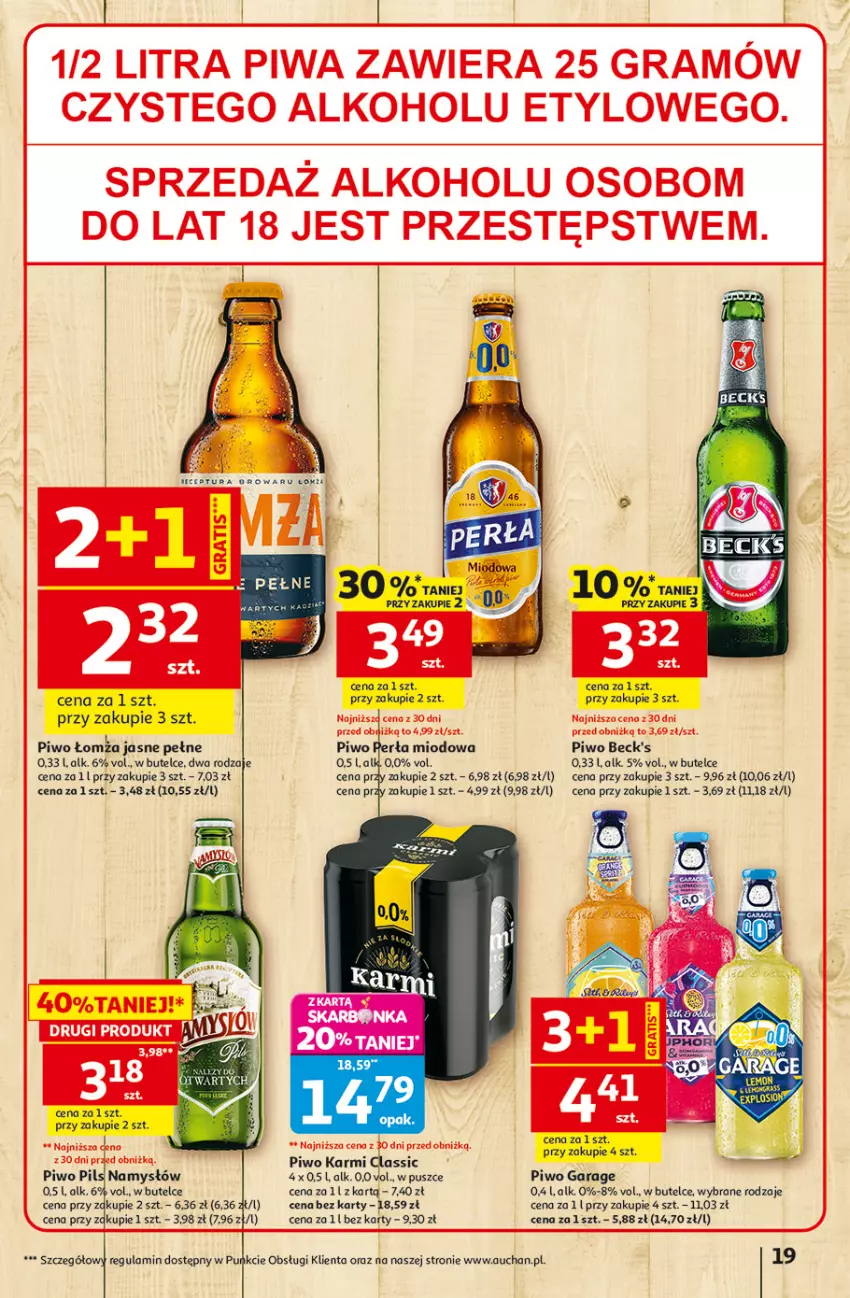 Gazetka promocyjna Auchan - Gazetka 30 Lat Hipermarket Auchan - ważna 23.04 do 28.04.2026 - strona 19 - produkty: Gra, Karmi, Namysłów, Piwa, Piwo