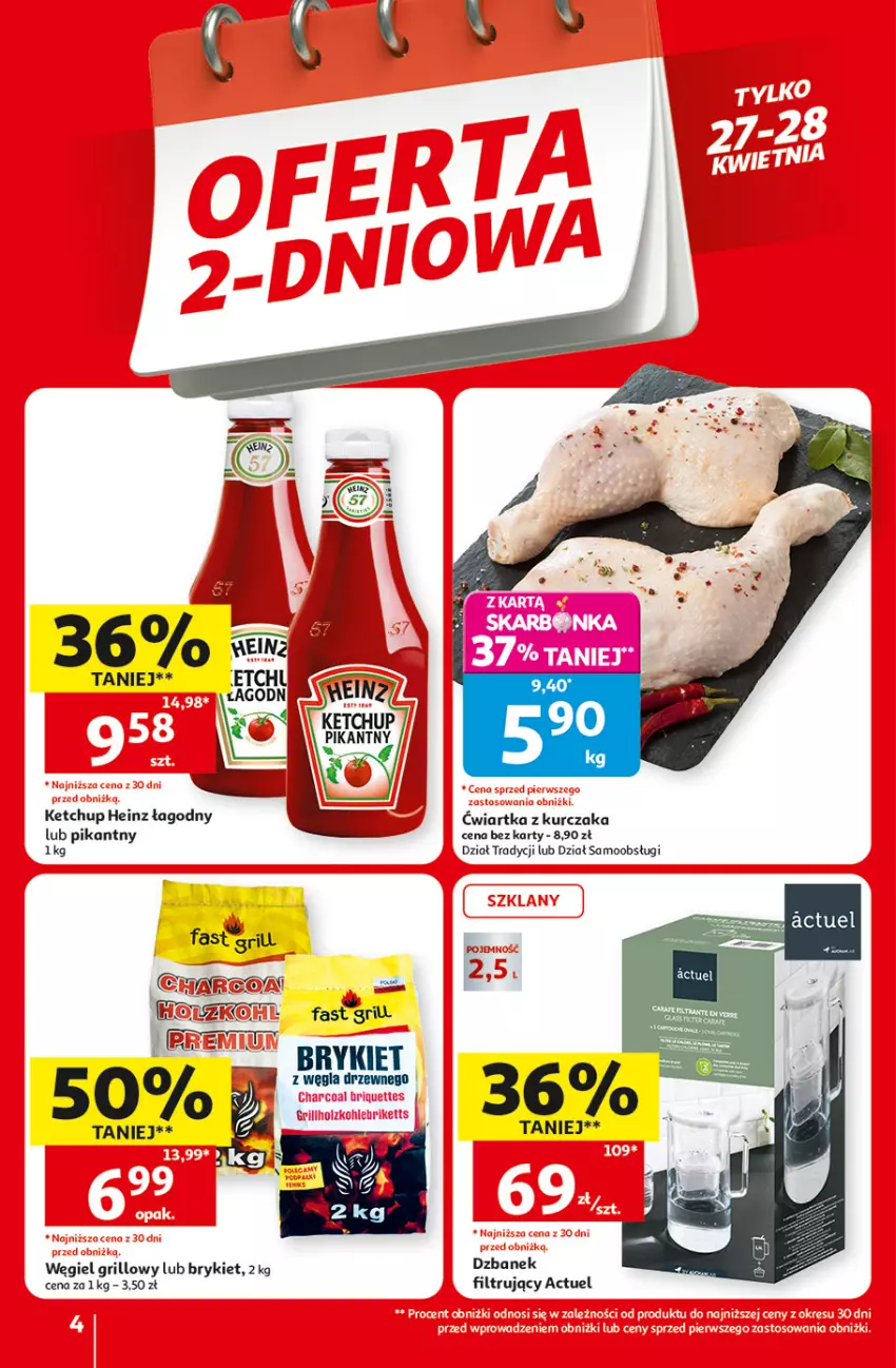 Gazetka promocyjna Auchan - Gazetka 30 Lat Hipermarket Auchan - ważna 23.04 do 28.04.2026 - strona 4 - produkty: Dzbanek, Fa, Grill, Heinz, Ketchup, Kurczak