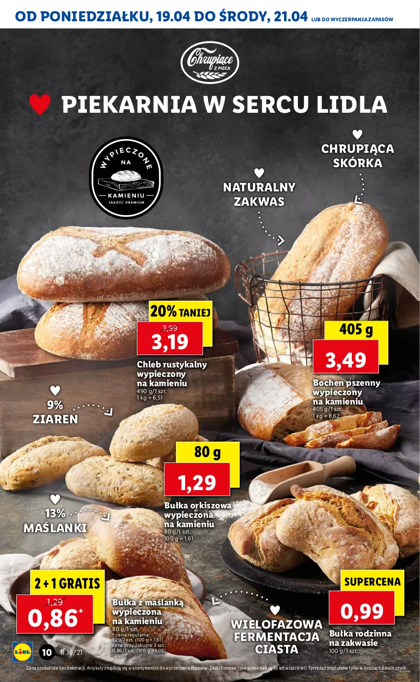 Gazetka promocyjna Lidl - GAZETKA - ważna 19.04 do 21.04.2021 - strona 10 - produkty: Bułka, Chleb, Fa, Gra, Lanki, Piec, Rust, Ser