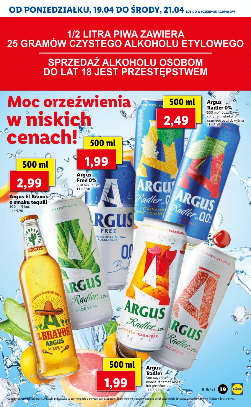 Gazetka promocyjna Lidl - GAZETKA - ważna 19.04 do 21.04.2021 - strona 39 - produkty: Grejpfrut, Mięta, Morela, Radler