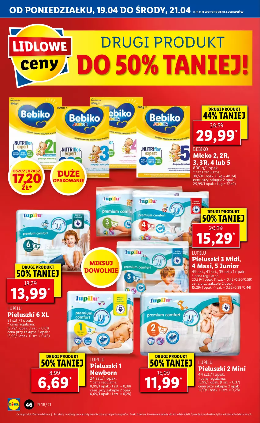 Gazetka promocyjna Lidl - GAZETKA - ważna 19.04 do 21.04.2021 - strona 46 - produkty: Bebiko, Mleko