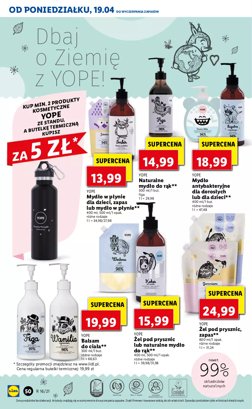 Gazetka promocyjna Lidl - GAZETKA - ważna 19.04 do 21.04.2021 - strona 50 - produkty: Balsam do ciała, Dzieci, Mydło, Mydło w płynie, Yope