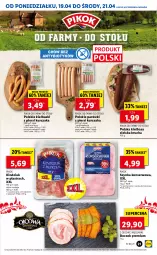 Gazetka promocyjna Lidl - GAZETKA - Gazetka - ważna od 21.04 do 21.04.2021 - strona 21 - produkty: Kurczak, Ser, Por, Kindziuk, Parówki, Szynka konserwowa, Szynka, PIKOK, Parówki z piersi kurczaka, Boczek, Kiełbasa, Fa