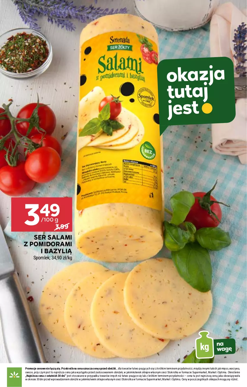 Gazetka promocyjna Stokrotka - Supermarket - ważna 12.02 do 18.02.2026 - strona 21 - produkty: Bazyl, Mięso, Optima, Owoce, Salami, Ser, Ser salami, Warzywa