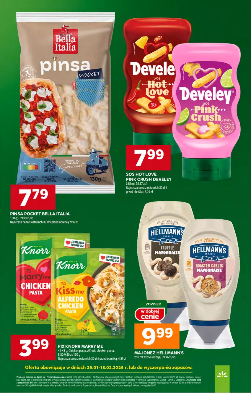 Gazetka promocyjna Stokrotka - Supermarket - ważna 12.02 do 18.02.2026 - strona 28 - produkty: Bell, Bella, Majonez, Mięso, Optima, Owoce, Sos, Warzywa