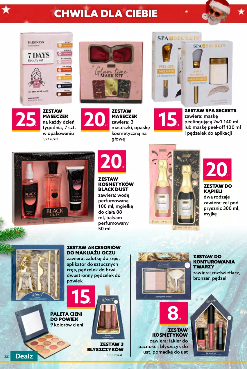 Gazetka promocyjna Dealz - KATALOG ŚWIĄTECZNYDEAL Z MIKOŁAJEM! - ważna 09.11 do 24.12.2022 - strona 22 - produkty: Błyszczyk do ust, Bronzer, Lack, Lakier, Lakier do paznokci, Makijaż, Paleta, Peeling, Perfum, Por, Rozświetlacz, Zabawka