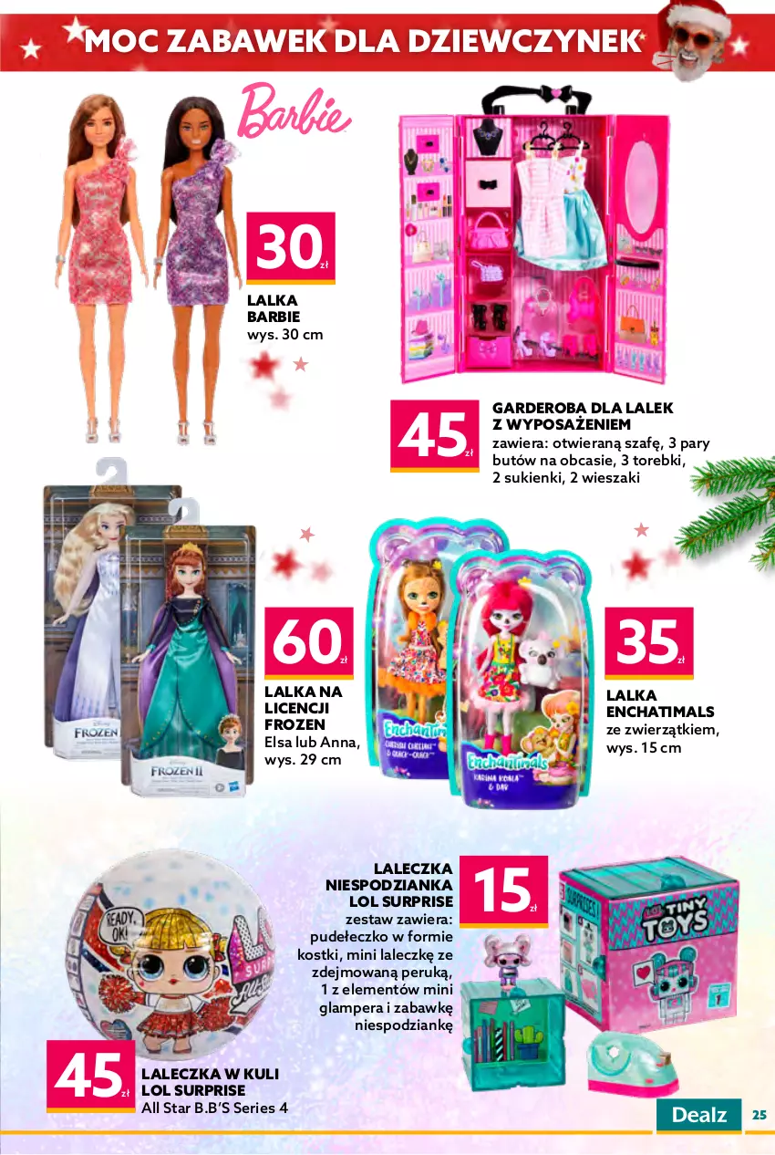 Gazetka promocyjna Dealz - KATALOG ŚWIĄTECZNYDEAL Z MIKOŁAJEM! - ważna 09.11 do 24.12.2022 - strona 25 - produkty: Barbie, Enchantimals, Frozen, Gra, Klej, Lalka, My Little Pony, Puzzle, Rakieta, Ser, Top, Wieszak, Wyrzutnia