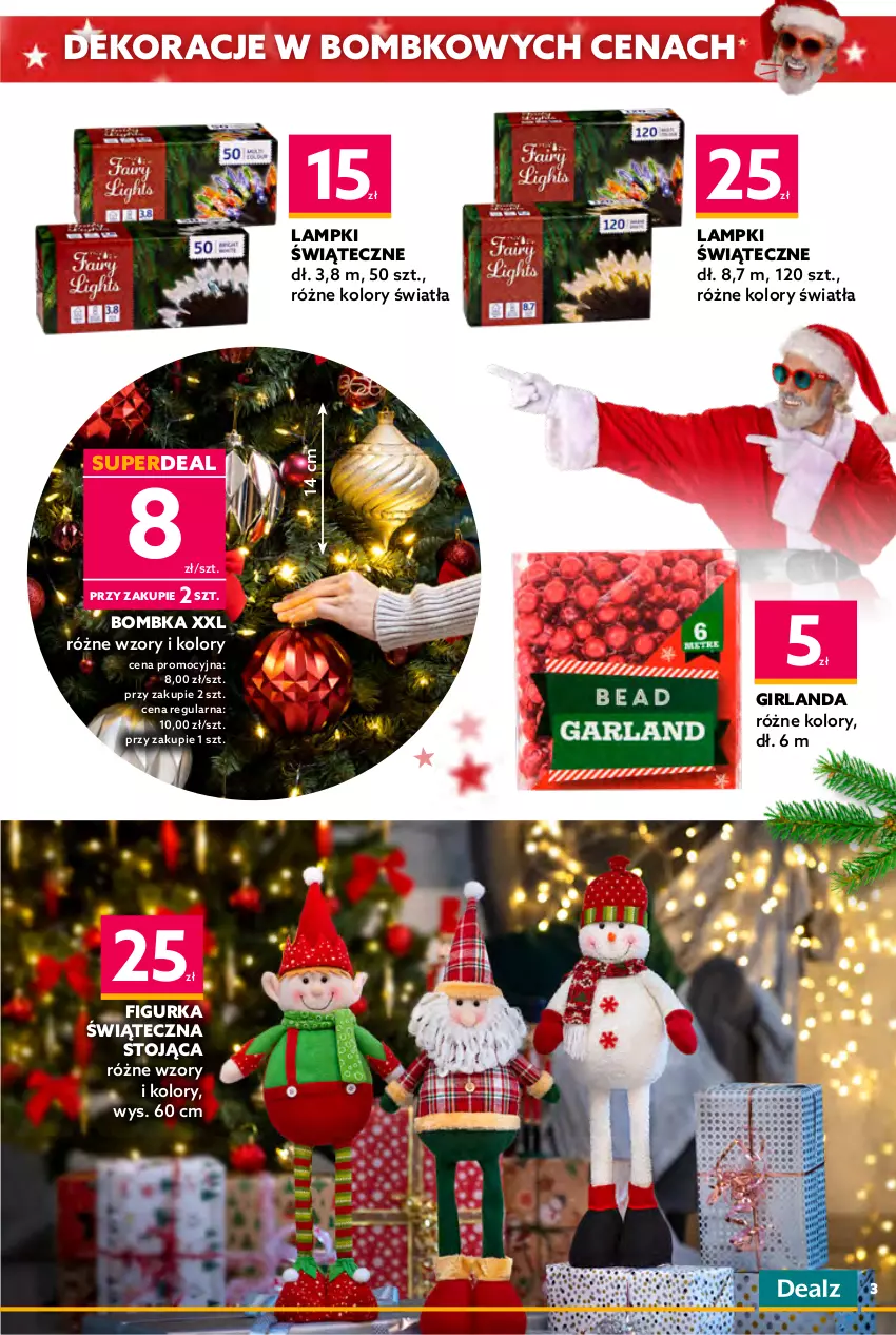 Gazetka promocyjna Dealz - KATALOG ŚWIĄTECZNYDEAL Z MIKOŁAJEM! - ważna 09.11 do 24.12.2022 - strona 3 - produkty: Aksam, Bombki, Girlanda, Lampki świąteczne