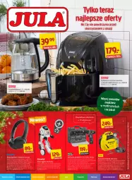 Gazetka promocyjna Jula - Gazetka - Gazetka - ważna od 02.01 do 02.01.2022 - strona 1 - produkty: Top, Gin, Gra, Artykuły budowlane, Słuchawki, Czajnik elektryczny, Czajnik, Tera, Warka, Tarka, Wkręt, Robot, Wkrętarka, Szyny, Pistolet, Wagi, Waga, Ogród, Kompresor, Akumulator, HP, Fa