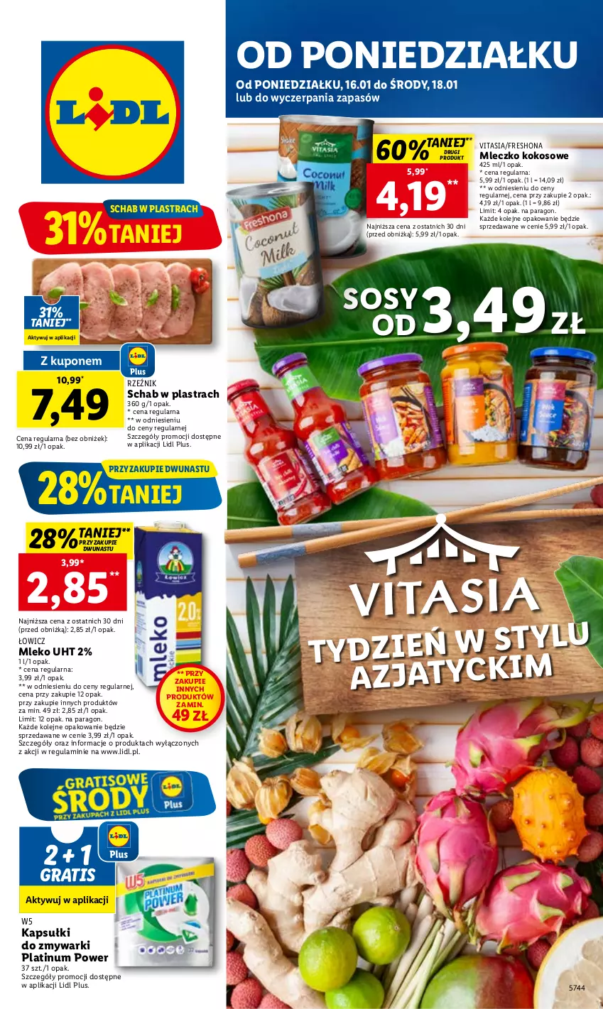 Gazetka promocyjna Lidl - GAZETKA - ważna 16.01 do 18.01.2023 - strona 1 - produkty: Gra, HP, Kokos, Mleczko, Mleko, Olej, Sos, Zmywarki