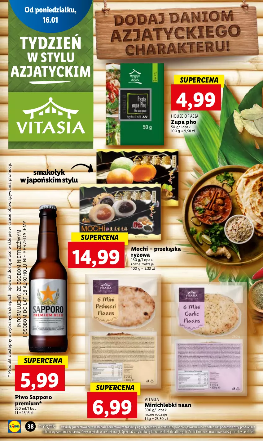 Gazetka promocyjna Lidl - GAZETKA - ważna 16.01 do 18.01.2023 - strona 44 - produkty: Chleb, House of Asia, Piwo, Por, Ryż, Zupa