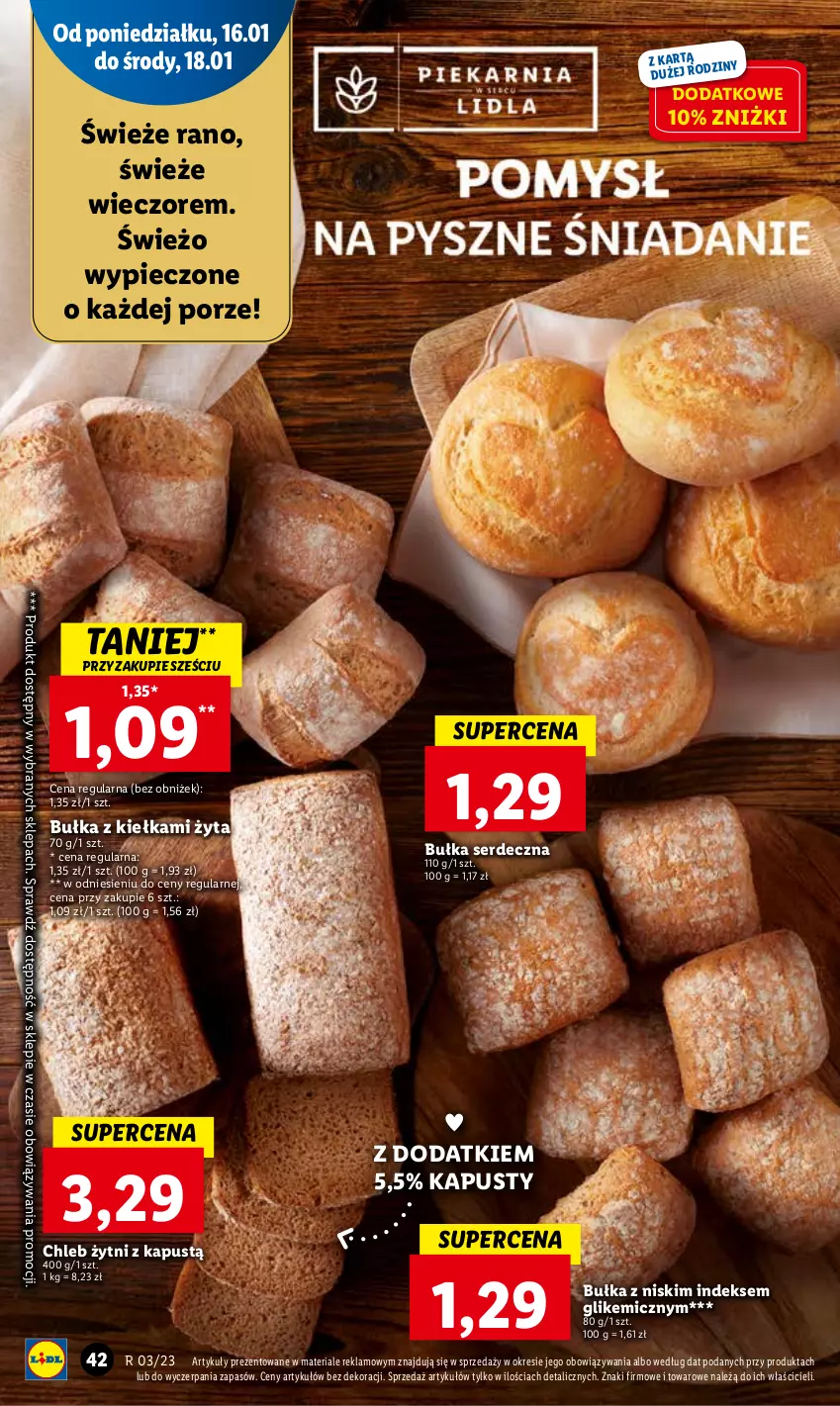 Gazetka promocyjna Lidl - GAZETKA - ważna 16.01 do 18.01.2023 - strona 48 - produkty: Bułka, Chleb, Kapustą, Piec, Por, Ser