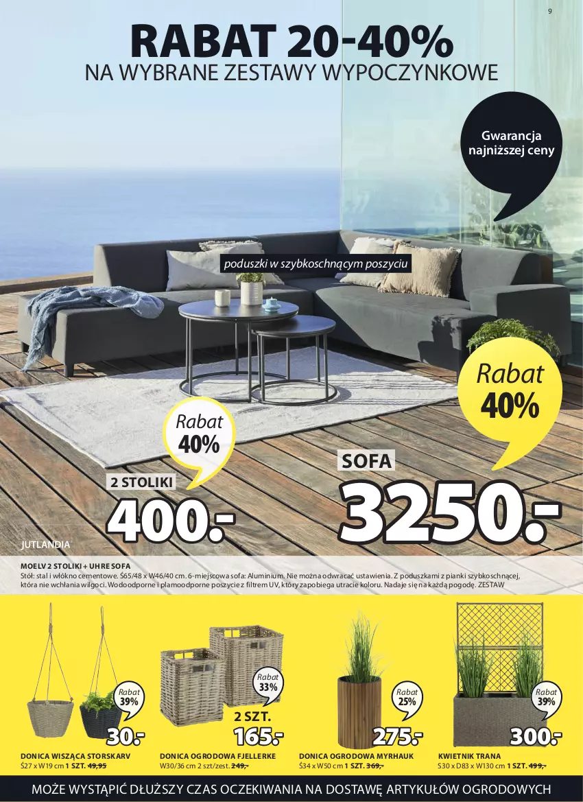 Gazetka promocyjna Jysk - Oferta tygodnia - ważna 01.06 do 14.06.2022 - strona 10 - produkty: Cement, Fa, Kwietnik, LG, Poduszka, Por, Sofa, Stół, Stolik, Tran