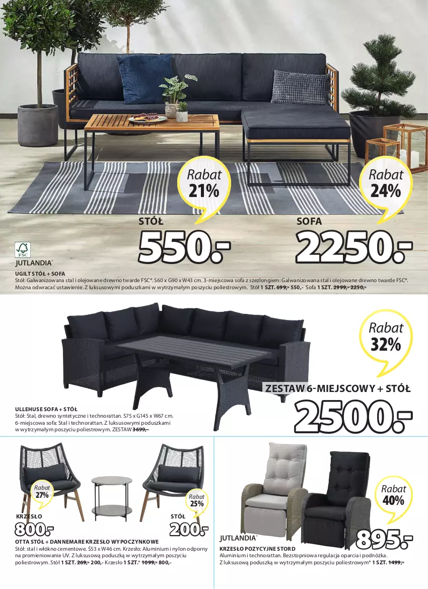 Gazetka promocyjna Jysk - Oferta tygodnia - ważna 01.06 do 14.06.2022 - strona 9 - produkty: Cement, Fa, Krzesło, Olej, Poduszka, Por, Sofa, Stół, Szezlong, Top