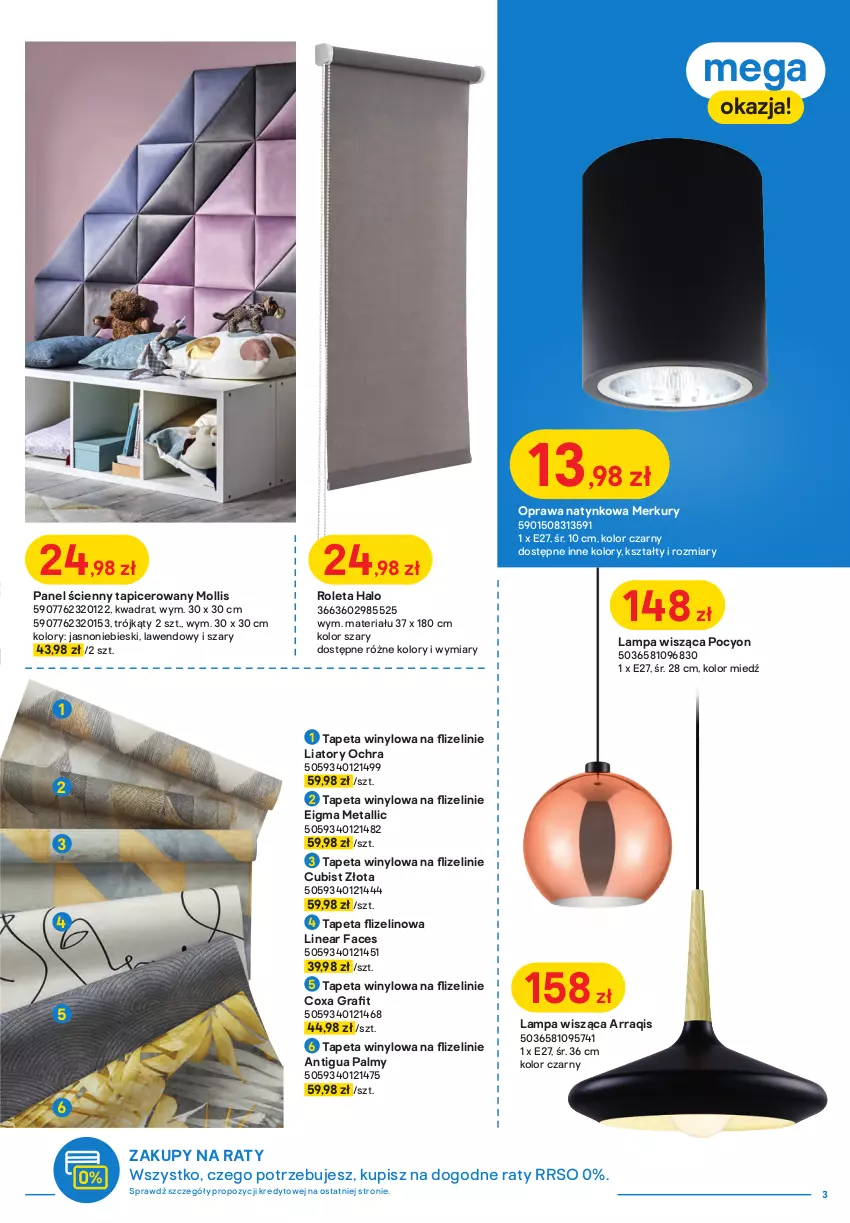 Gazetka promocyjna Castorama - Gazetka Castorama - ważna 03.03 do 31.03.2021 - strona 3 - produkty: Beckers, Dulux, Fa, Farba ceramiczna, Gra, Grzejnik, Halo, Karnisz, Kuchnia, Lampa, Lampa wisząca, Meble, Panel ścienny, Poduszka, Por, Roleta, Ser, Siedzisko, Sok, Tapeta, Zasłona