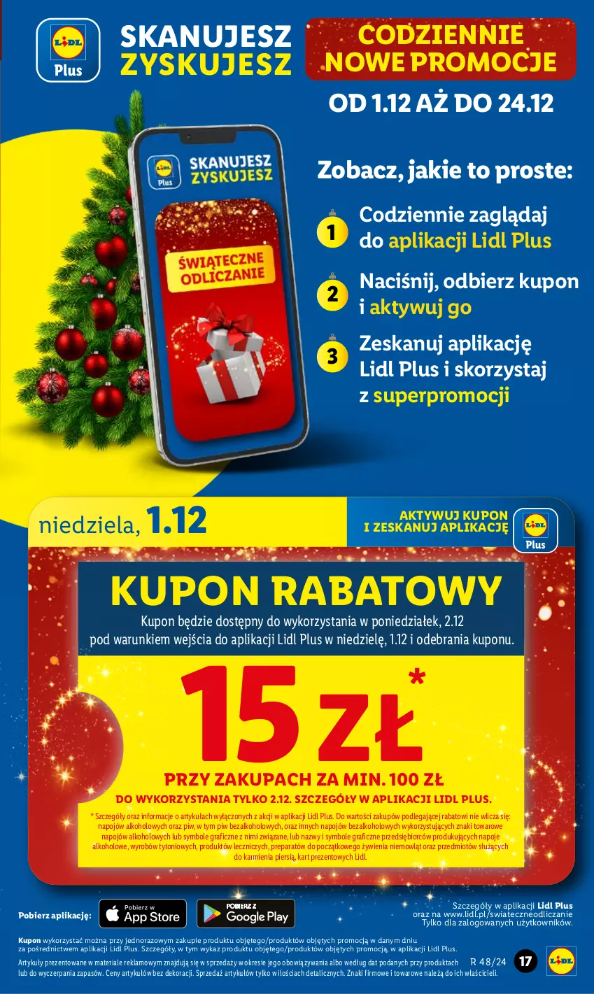 Gazetka promocyjna Lidl - GAZETKA - ważna 28.11 do 30.11.2024 - strona 17 - produkty: Gra, Karmi, Napoje, Znicz