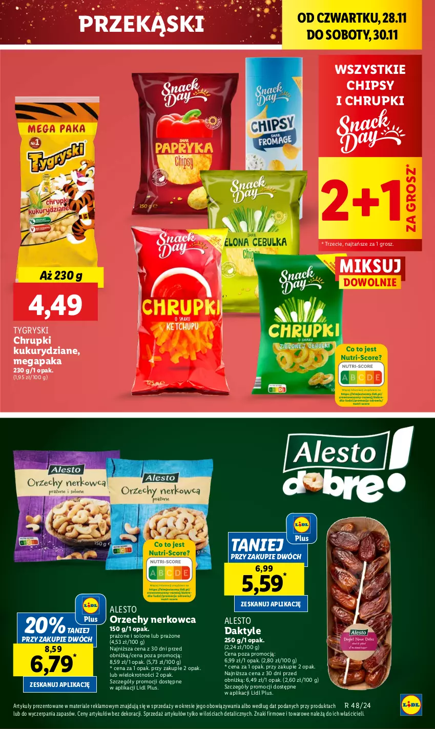 Gazetka promocyjna Lidl - GAZETKA - ważna 28.11 do 30.11.2024 - strona 49 - produkty: Chipsy, Chrupki, Daktyle, Gry