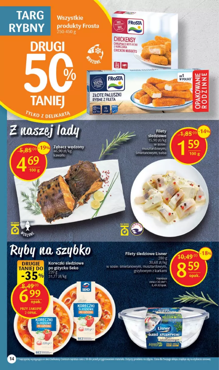 Gazetka promocyjna Delikatesy Centrum - Gazetka DC08 - ważna 23.02 do 01.03.2023 - strona 14 - produkty: Kawa, Koc, Koreczki śledziowe, Mus, Salsa, Sos