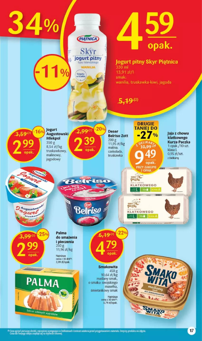 Gazetka promocyjna Delikatesy Centrum - Gazetka DC08 - ważna 23.02 do 01.03.2023 - strona 17 - produkty: Czekolada, Isla, Jaja, Jogurt, Jogurt pitny, Palma, Piątnica, Piec, Rum, Smakowita